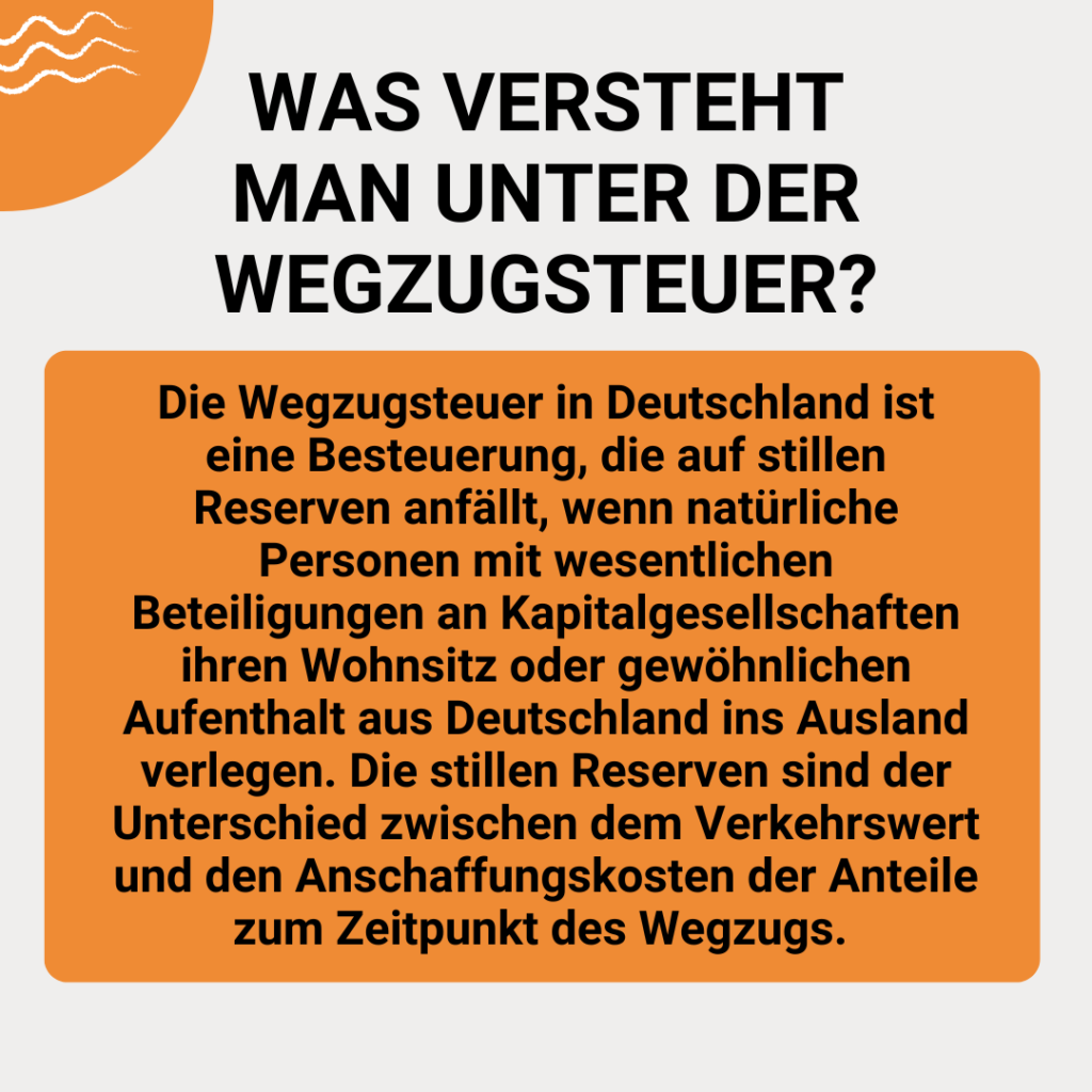 Definition Wegzugsteuer Deutschland