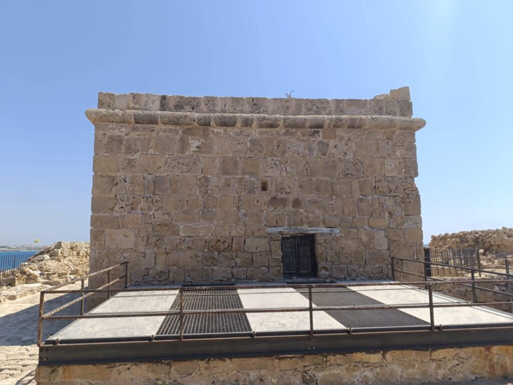 Obere Ansicht der Burg in Paphos auf Zypern