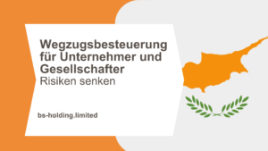 Beitragsbild mit dem Text Wegzugsbesteuerung für Unternehmer und Gesellschafter: Risiken senken